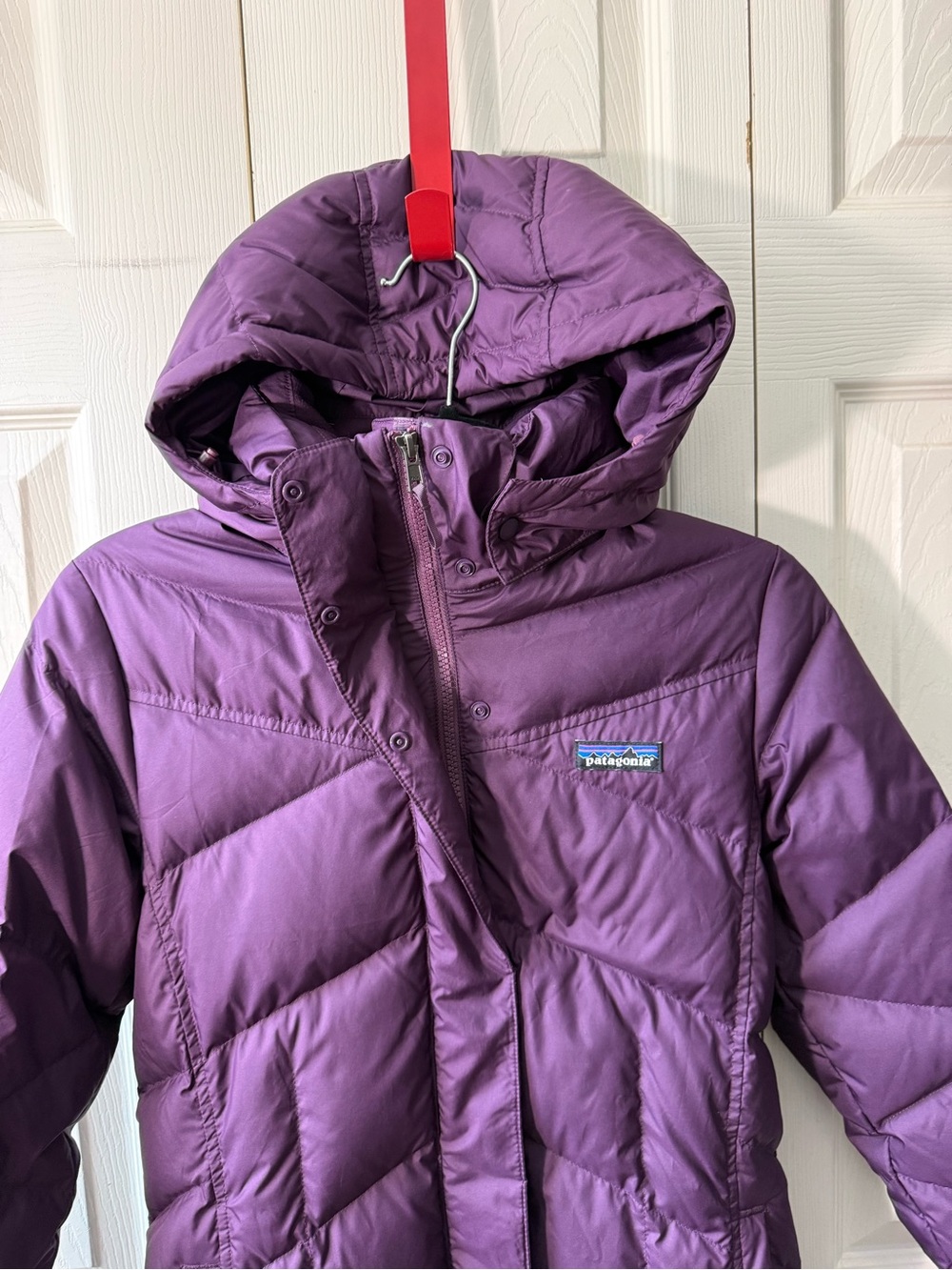 Patagonia Down With It Parka Dark Plum Purple 600 Fill Down Womens Size XS - Picture 8 of 14